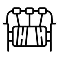 Bobbin thread icon, outline style vector