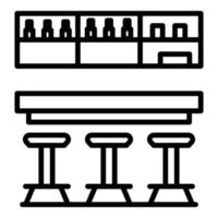 Bar counter room icon, outline style vector