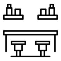 Town bar counter icon, outline style vector