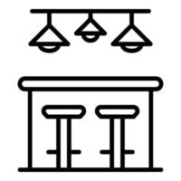 Order bar counter icon, outline style vector