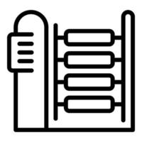 Textile machinery icon, outline style vector