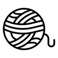 Yarn ball icon, outline style vector