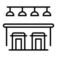 Bar counter stool icon, outline style vector