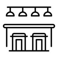 Bar counter stool icon, outline style vector