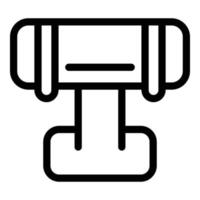 icono de pulsera ficticia de joyería, estilo de contorno vector