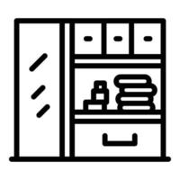 icono de armario de oficina, estilo de esquema vector