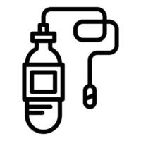 Medical endoscope icon, outline style vector