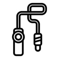 Digestion endoscope icon, outline style vector