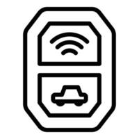 Auto keyless icon, outline style vector