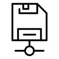 Storage drive icon, outline style vector