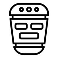 Smart vehicle key icon, outline style vector