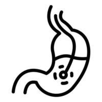 Stomach endoscopy icon, outline style vector