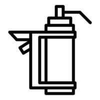 Caulk gun tool icon, outline style vector