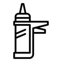 Seal pistol icon, outline style vector