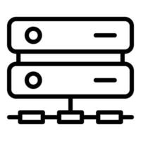 Data recovery icon, outline style vector