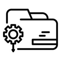 Backup settings icon, outline style vector