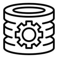 Server settings icon, outline style vector