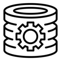 Server settings icon, outline style vector