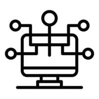System backup icon, outline style vector