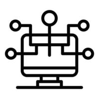 System backup icon, outline style vector