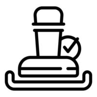 Campaign stamp icon, outline style vector