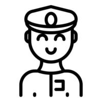 Aircraft pilot icon, outline style vector