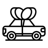 Car present icon, outline style vector