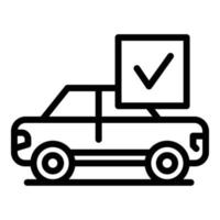 New car icon, outline style vector