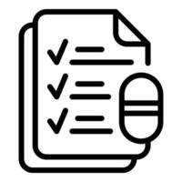 Doctor recipe icon, outline style vector