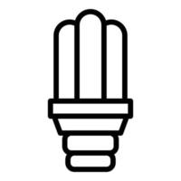 icono de bombilla de luz ultravioleta, estilo de esquema vector