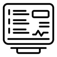 Online diagnosis icon, outline style vector