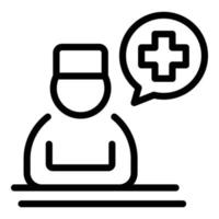Digital doctor icon, outline style vector