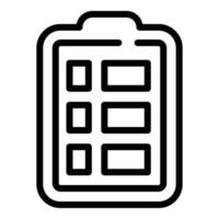 Task schedule board icon, outline style vector