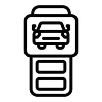 Car keyless system icon, outline style vector