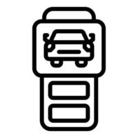 Car keyless system icon, outline style vector