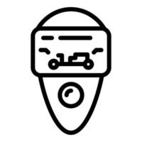 Vehicle keyless icon, outline style vector