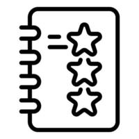 Task schedule stars icon, outline style vector