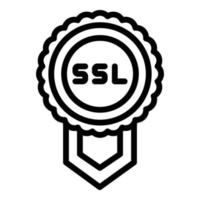 Ssl confirmation icon, outline style vector