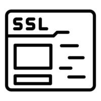 Ssl protect icon, outline style vector