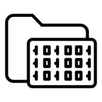 Safe cipher icon, outline style vector