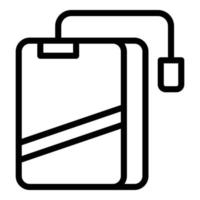 Backup technology icon, outline style vector