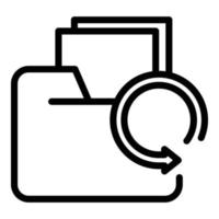 Archive backup icon, outline style vector