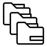 Folder backup icon, outline style vector