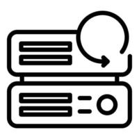 Automatic backup icon, outline style vector