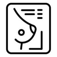 Mammography icon, outline style vector