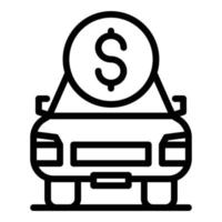 Car dealer icon, outline style vector