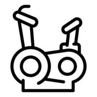 Exercise bike icon, outline style vector