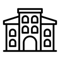 University campus icon, outline style vector