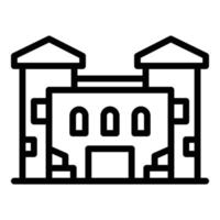 Old campus icon, outline style vector