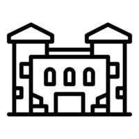 icono de campus antiguo, estilo de esquema vector